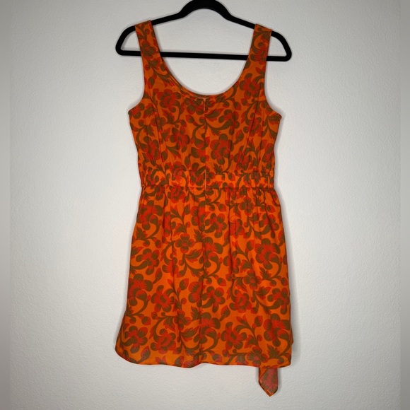 RHODE Tilda Floral Dress Bold Orange Red Size S - Picture 3 of 6